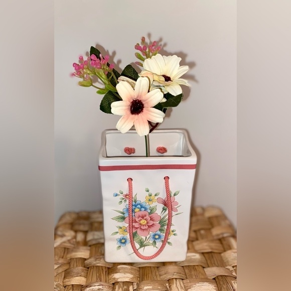 3/55$ Vintage Japan 1986 ceramic‎ rectangular Flower Vase - Picture 3 of 14